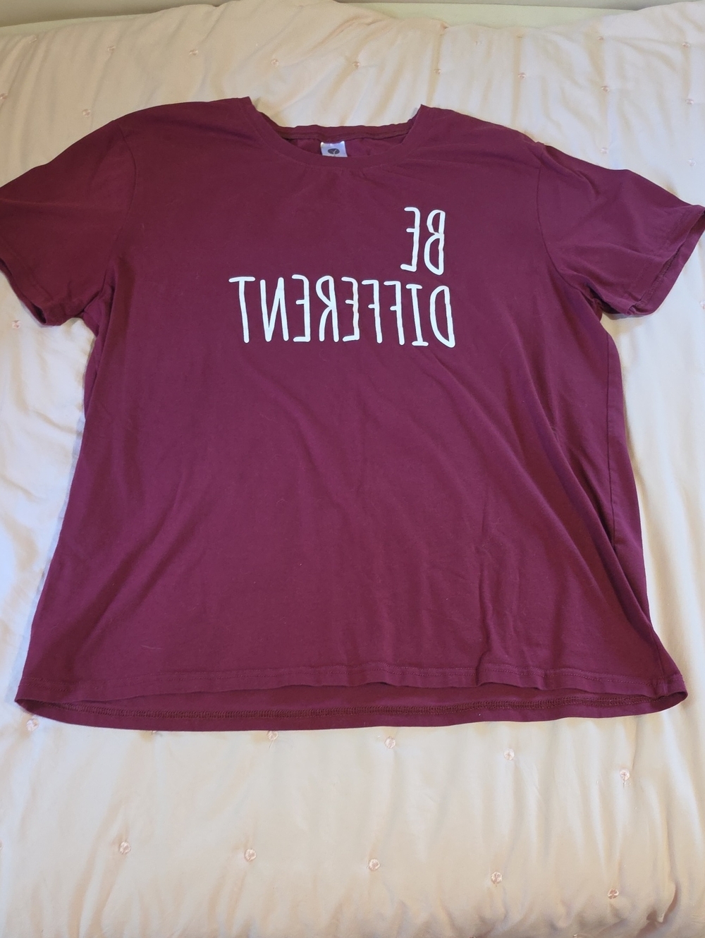 Be Different Graphic Tee - Burgundy Women’s Top